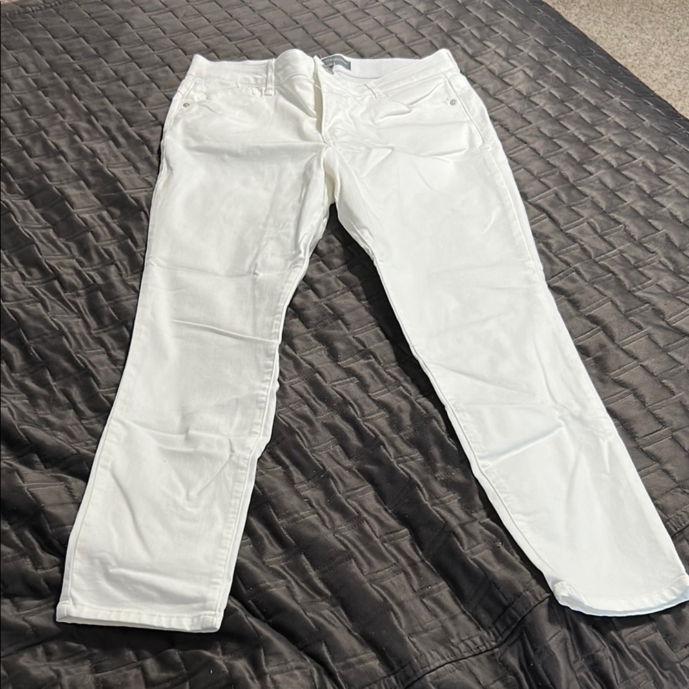 Wit & Wisdom White Straight Leg Jeans